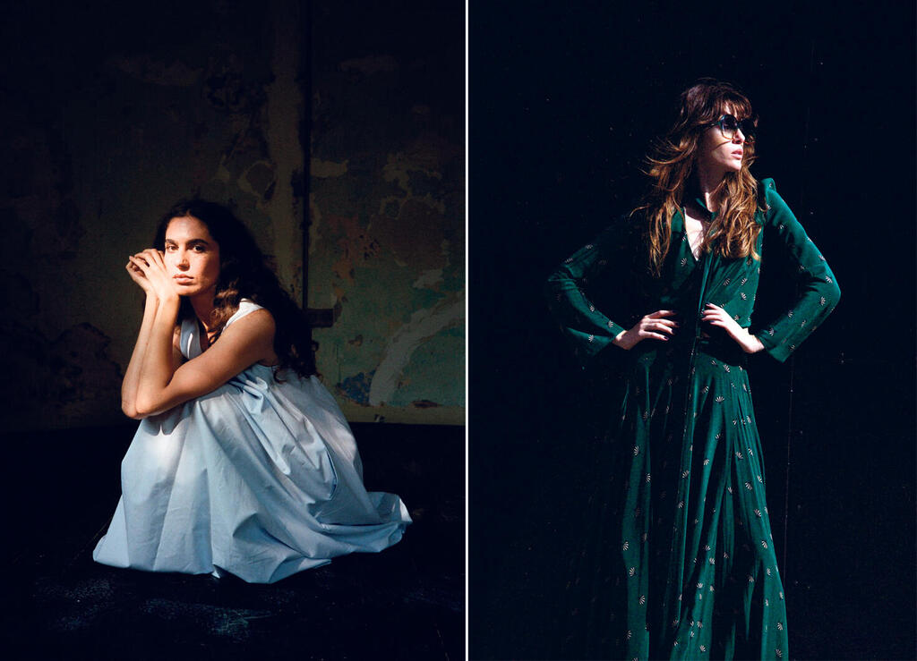 שמלות של ויוי בלאיש (מימין) ושל טלי קושניר. בדים מיוחדים
(צילומים: studio pepi , גיא נחמד שטרן ) פנאי שמלות מימין ויוי בלאיש ו טלי קושניר