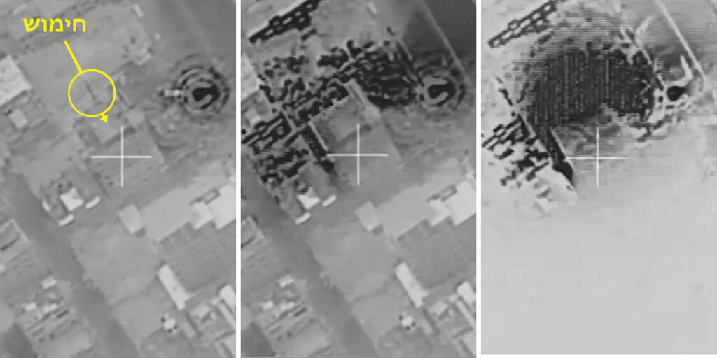 תקיפת מטרה ברצועת עזה - מלפני הפגיעה ואחריה (צילום: דובר צה"ל) הקברניט חוזי אווירי מטוס צילום 9