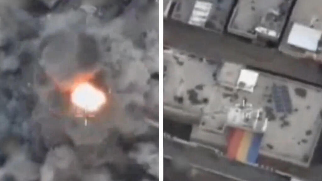 תקיפת מפקדה של חמאס (צילום: דובר צה"ל) הקברניט חוזי אווירי מטוס צילום 7