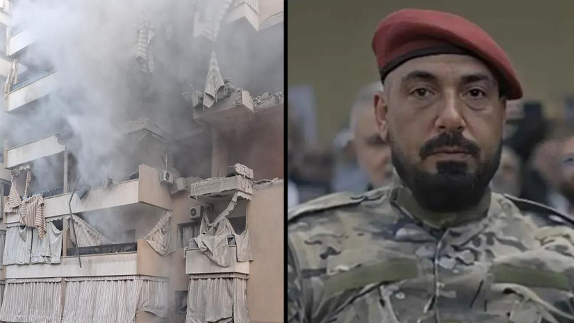 היית'ם עלי טבטבאי מספר 2 בחיזבאללה חיסול דאחייה ביירות לבנון רחוב על-עריד דירת מגורים תקיפה אווירית דאחייה ביירות לבנון עשן חצי חצאים