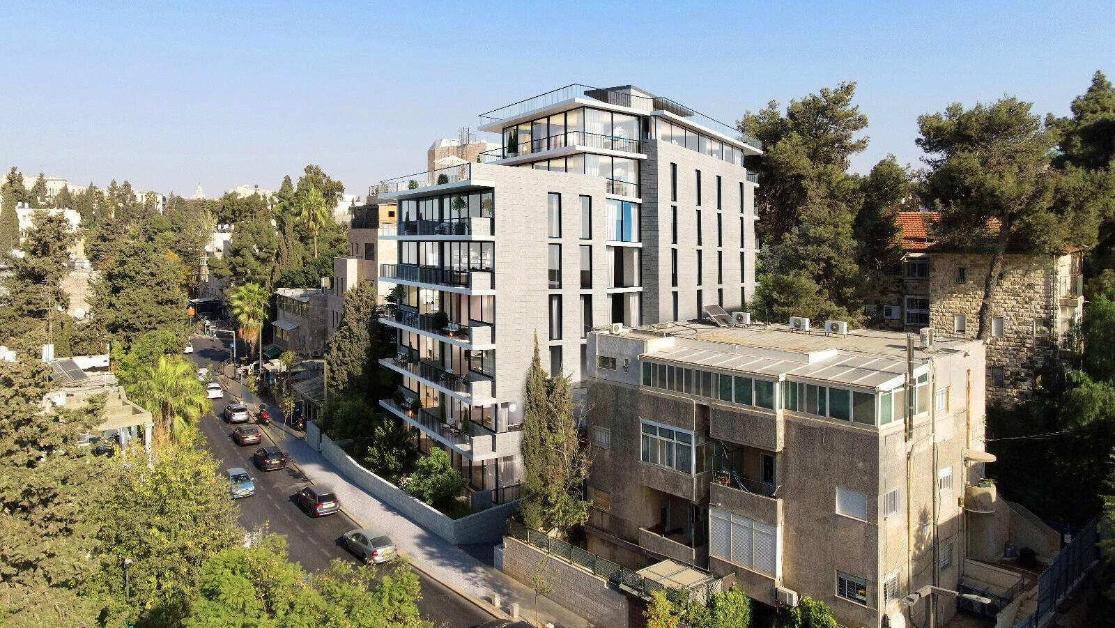 הדמיית פרויקט עזה 33 ירושלים של קבוצת בית ירושלמי בצמוד לבית משפחת נתניהו