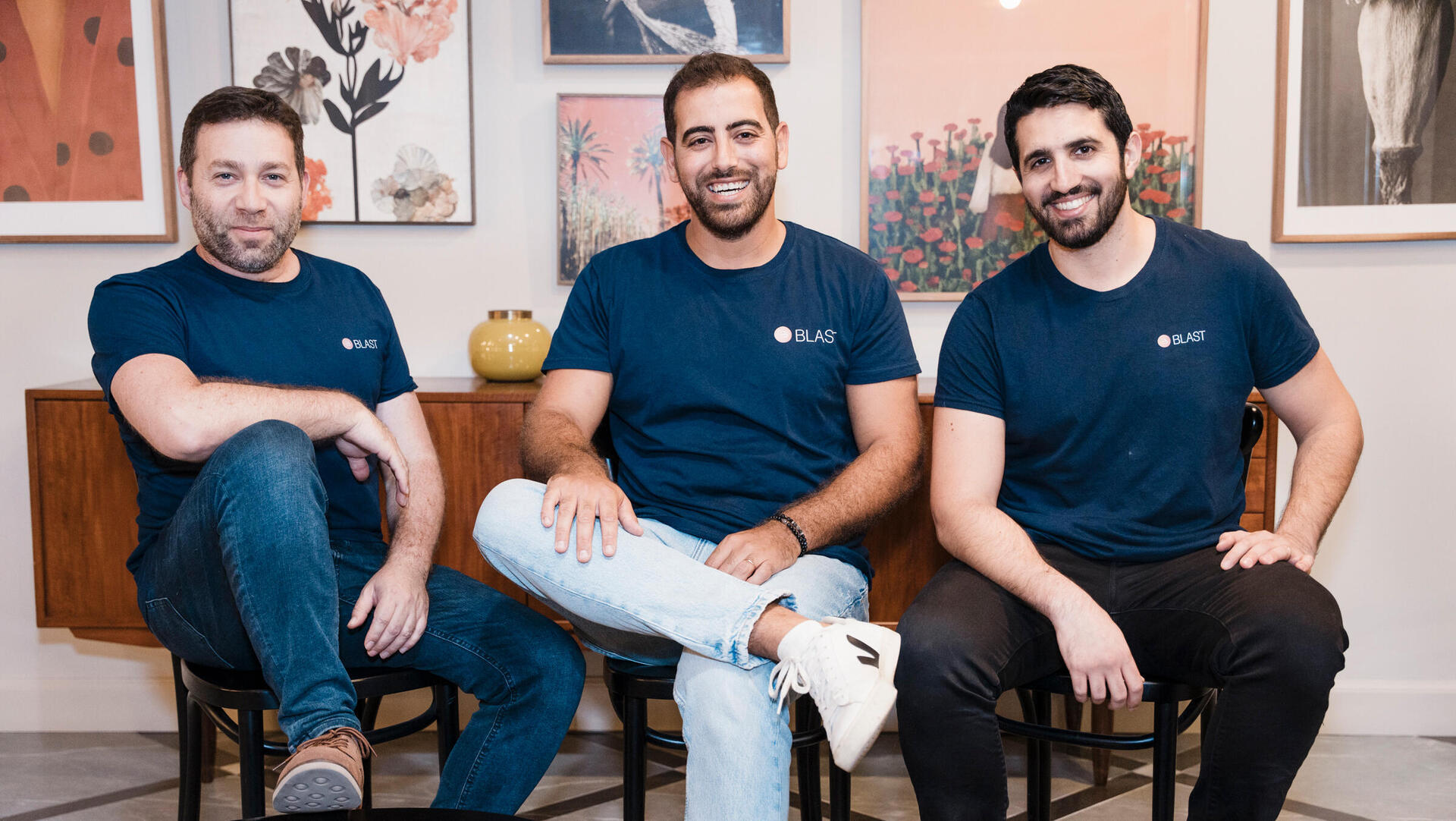 מייסדי בלאסט סקיוריטי מימין רועי פנאי עידו בוקרה ו בוריס ויינברג Blast Security