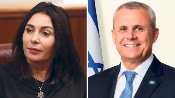 יצחק גרשון ומירי רגב (צילום: אלכס קולומויסקי) יצחק ג'רי גרשון ו מירי רגב