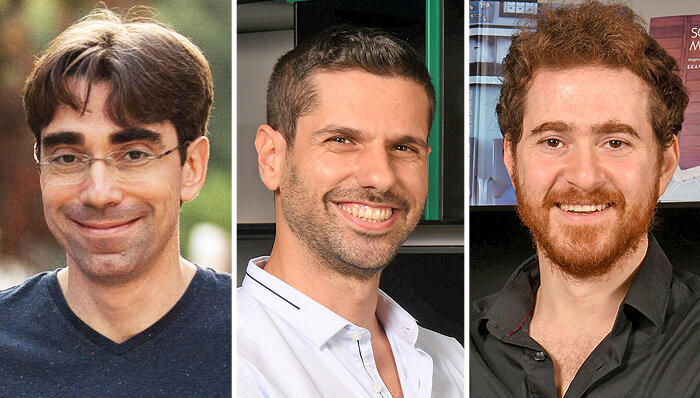 מימין: מייסדי Noname Security עוז גולן ושי לוי, ומייסד Guardicore פאבל גורביץ. "ישראל היא מקום טוב לרכישת חברות" (צילומים: יוסי זליגר, אלעד מלכה) מימין מייסדי Noname Security עוז גולן ו שי לוי ומייסד Guardicore פאבל גורביץ