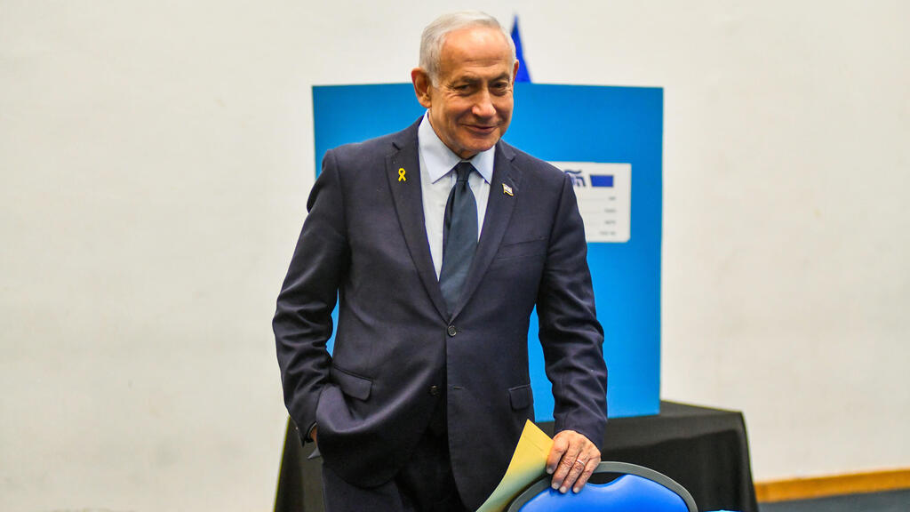 נתניהו בבחירות לוועידת הליכוד, בחודש שעבר (צילום: רפי קוץ) ראש הממשלה בנימין נתניהו ב בחירות ל ועידת הליכוד 25.11.25