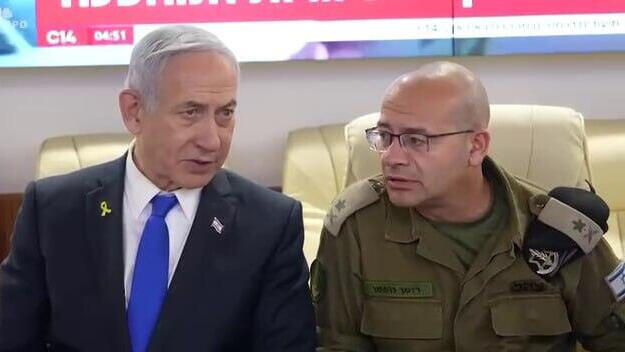 נתניהו עם רומן גופמן מזכיר צבאי