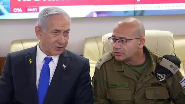 נתניהו עם רומן גופמן מזכיר צבאי