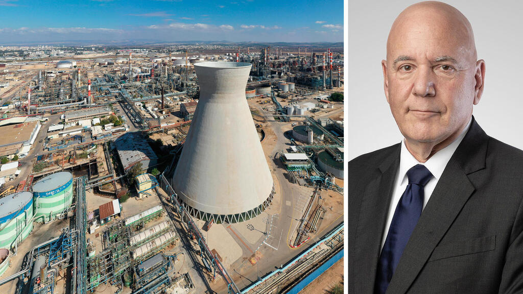 רפאל ממן מנכ"ל בזן לצד בית הזיקוק בזן