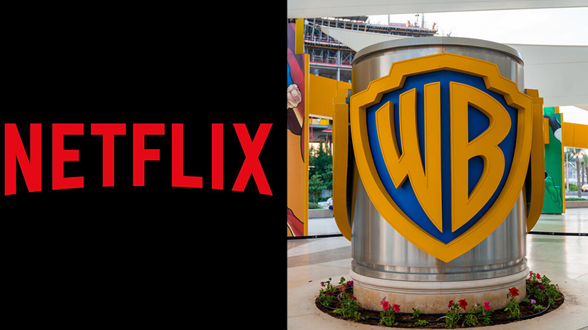 הלוגואים של וורנר ושל נטפליקס