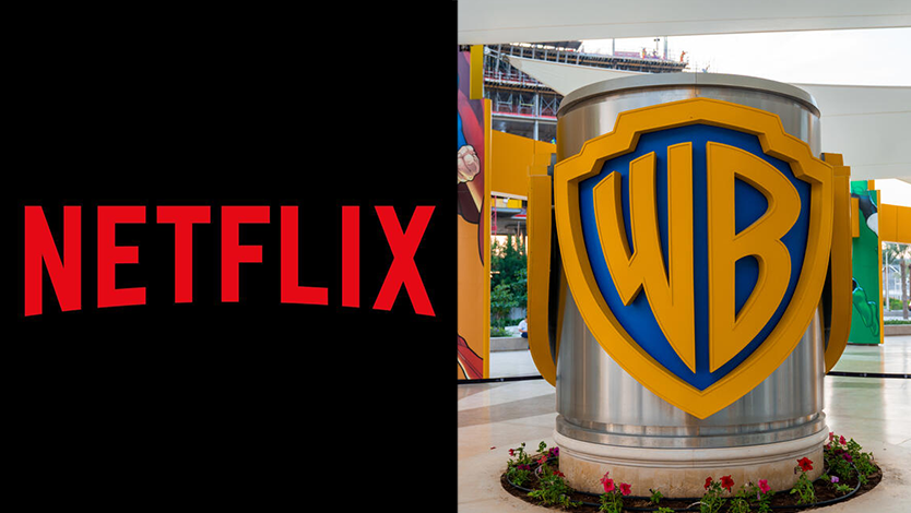הלוגואים של וורנר ושל נטפליקס (צילום: Shutterstock, באדיבות נטפליקס) הלוגואים של וורנר ושל נטפליקס