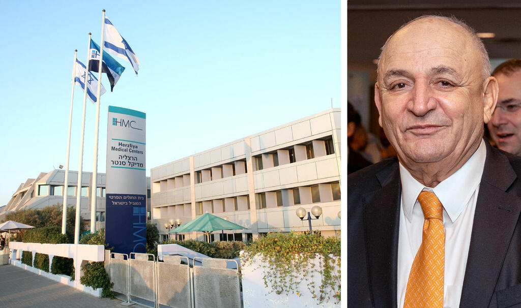 מימין איש העסקים יצחק תשובה לצד הרצליה מדיקל סנטר