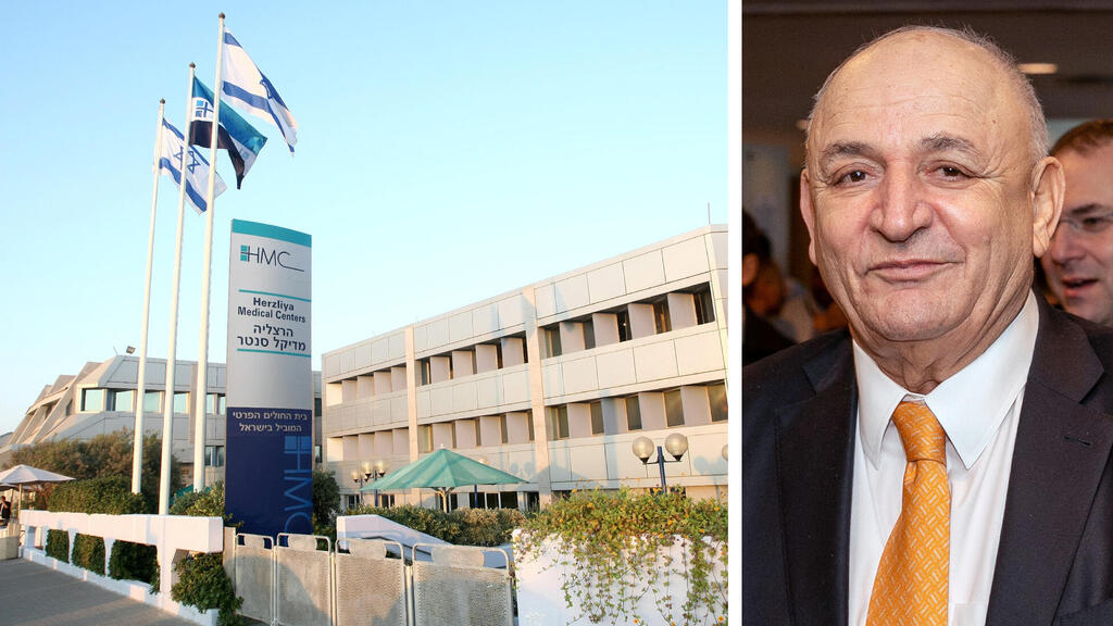 יצחק תשובה לצד הרצליה מדיקל סנטר (צילומים: תומריקו, אייל טואג) מימין איש העסקים יצחק תשובה לצד הרצליה מדיקל סנטר