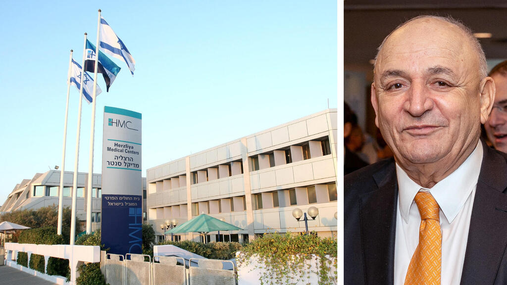 מימין איש העסקים יצחק תשובה לצד הרצליה מדיקל סנטר