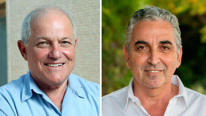 מימין ראש עיריית רעננה חיים ברוידא והשר חיים כץ (צילומים: אלי דסה עמית שעל) מימין חיים ברוידא ו חיים כץ