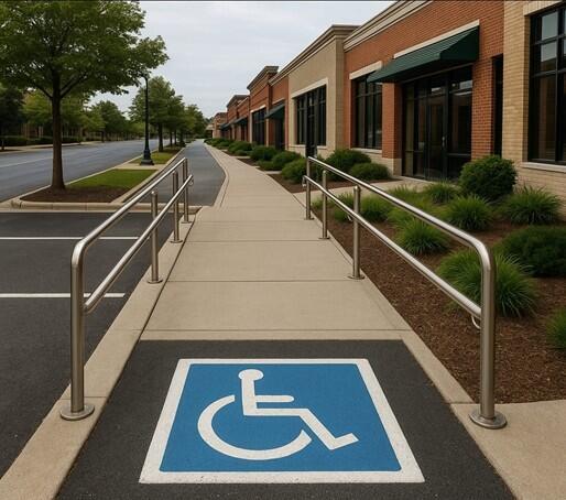 רצף נגישות ותשתיות תומכות מהחנייה לכניסה למבנה