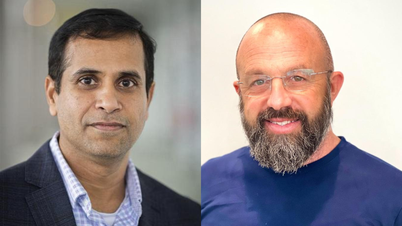 Sai Jasti, senior VP and head of data science and AI at Bayer; Ofer Sharon, MD, physician and CEO of OncoHost