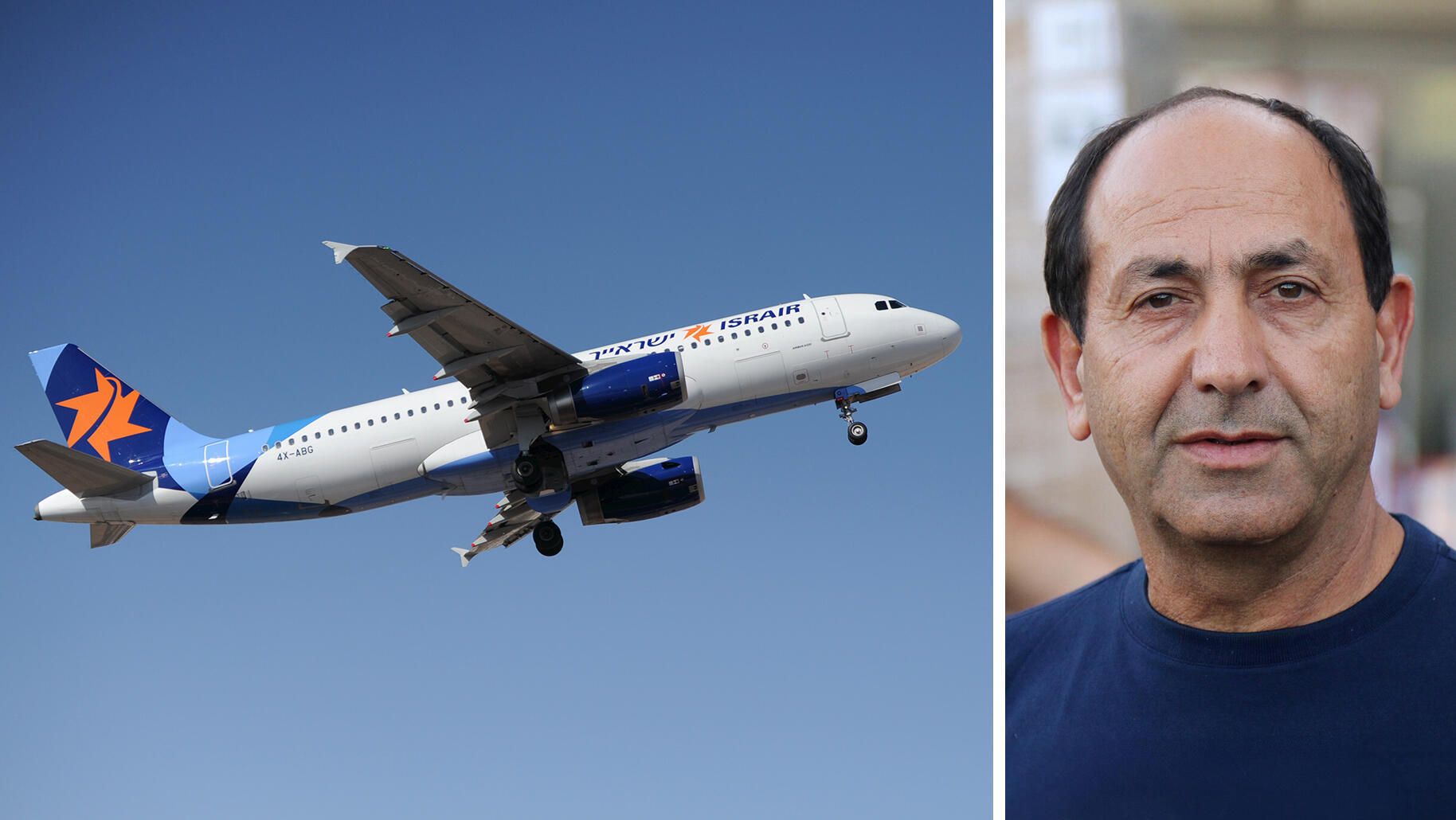 רמי לוי איש עסקים בעלים של שיווק השקמה לצד מטוס ישראייר