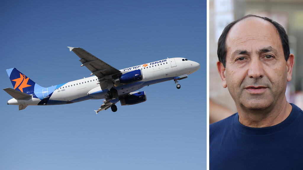 רמי לוי בעל השליטה בישראייר (צילומים: אבי מועלם, יאיר שגיא) רמי לוי איש עסקים בעלים של שיווק השקמה לצד מטוס ישראייר