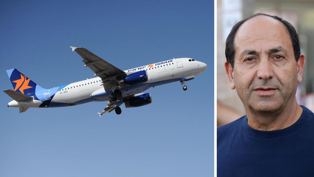 רמי לוי איש עסקים בעלים של שיווק השקמה לצד מטוס ישראייר