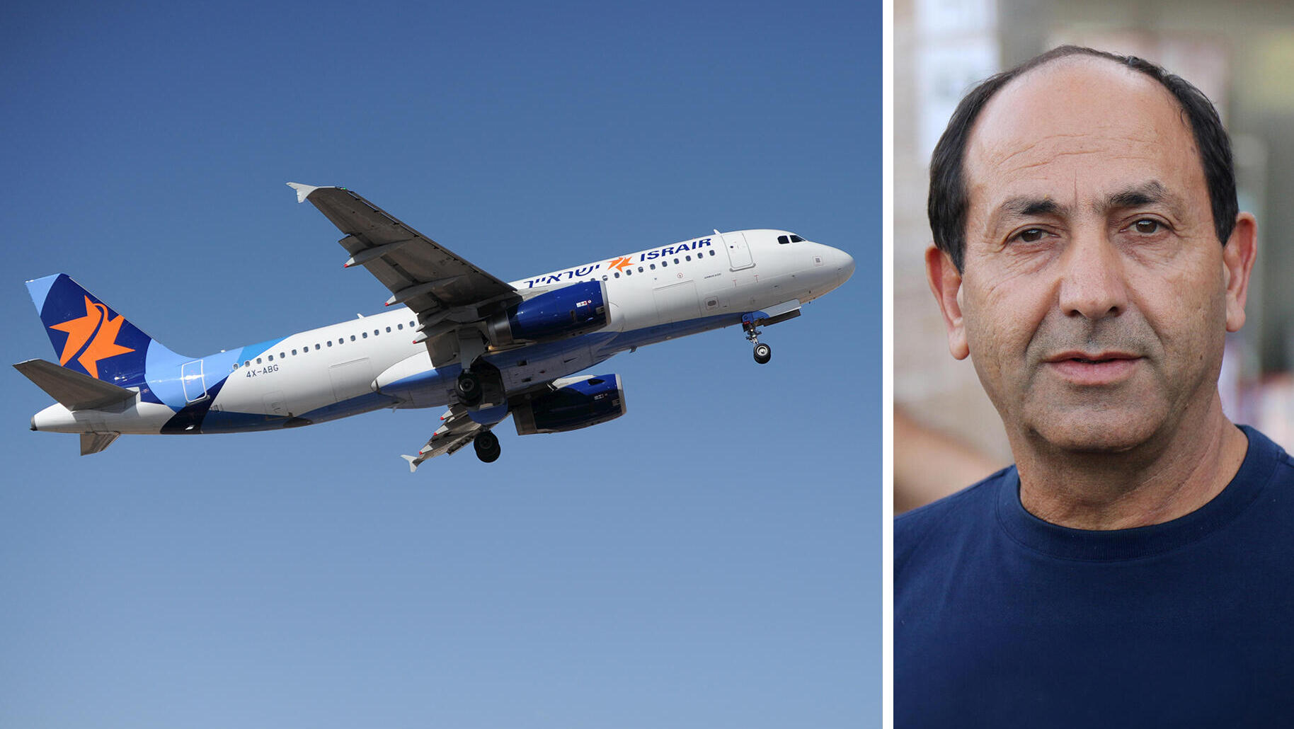 רמי לוי איש עסקים בעלים של שיווק השקמה לצד מטוס ישראייר