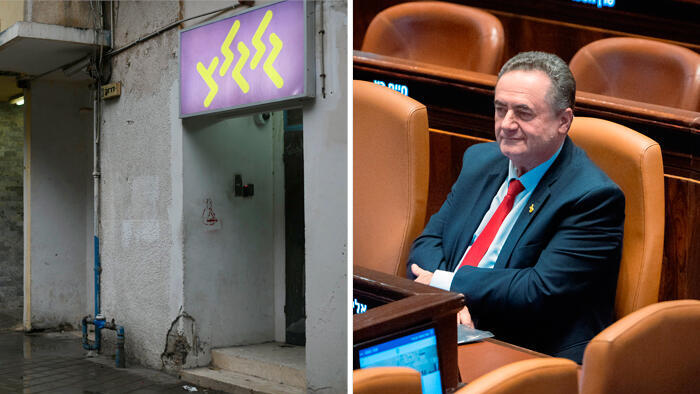 מימין ישראל כץ ו בניין של גלגלצ ו גלצ ב יפו