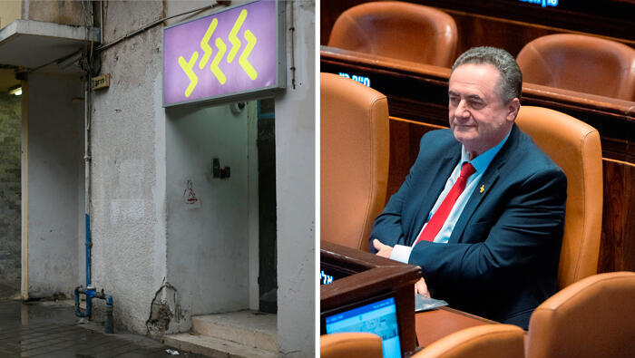 מימין ישראל כץ ו בניין של גלגלצ ו גלצ ב יפו