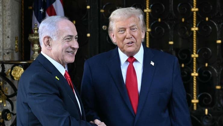Donald Trump & Benjamin Netanyahu (Jim Watson/ AFP) דונלד טראמפ ו בנימין נתניהו