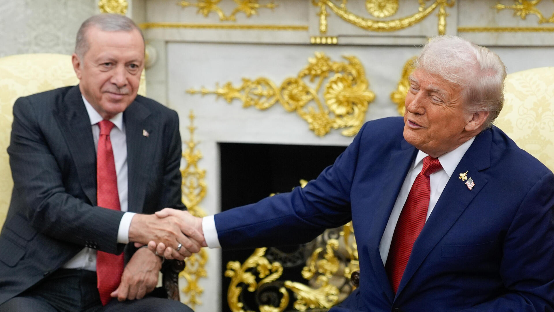 נשיא ארה"ב דונלד טראמפ ו נשיא טורקיה רג'פ טאיפ ארדואן בפגישה בבית הלבן ספטמבר 2025