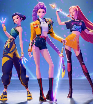 מתוך הסרט ציידות השדים של הקיי פופ פנאי