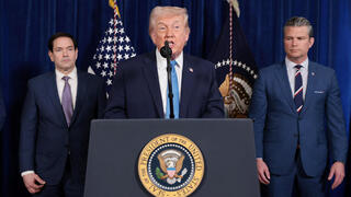 נשיא ארה"ב דונלד טראמפ מסיבת עיתונאים לאחר מעצר נשיא ונצואלה ניקולס מדורו