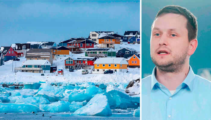 מימין ראש ממשלת גרינלנד ינס־פרדריק נילסן ו גרינלנד