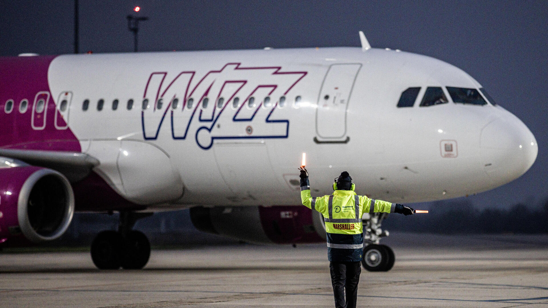 מטוס של וויז אייר ב הונגריה 17.12.20