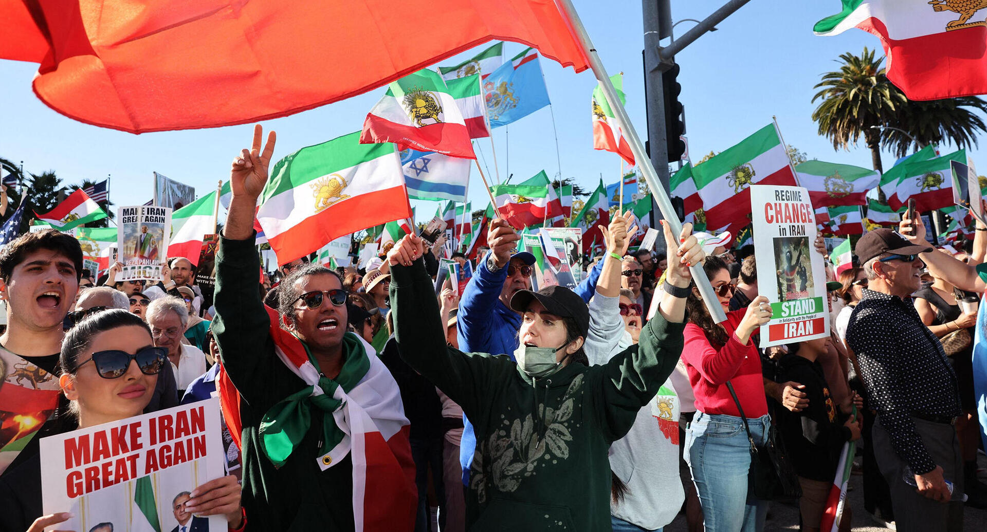 פוטו הפגנות מהפכה איראן לוס אנג'לס