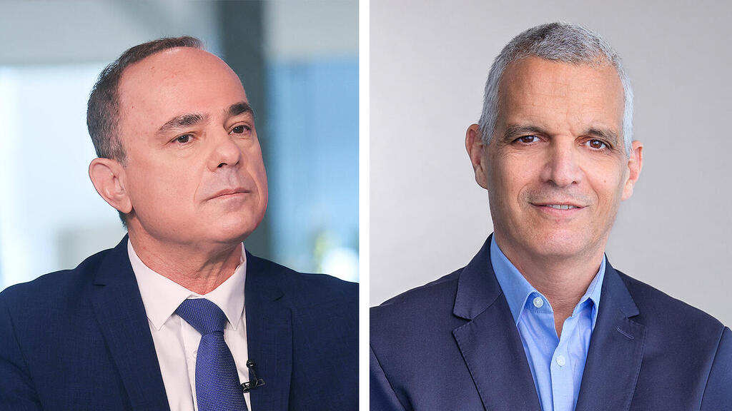 מימין מנכ"ל רפאל לשעבר יואב הר־אבן ויו"ר רפאל יובל שטייניץ