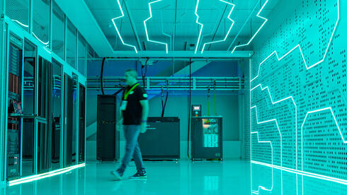 Server room at Nvidia's London data center