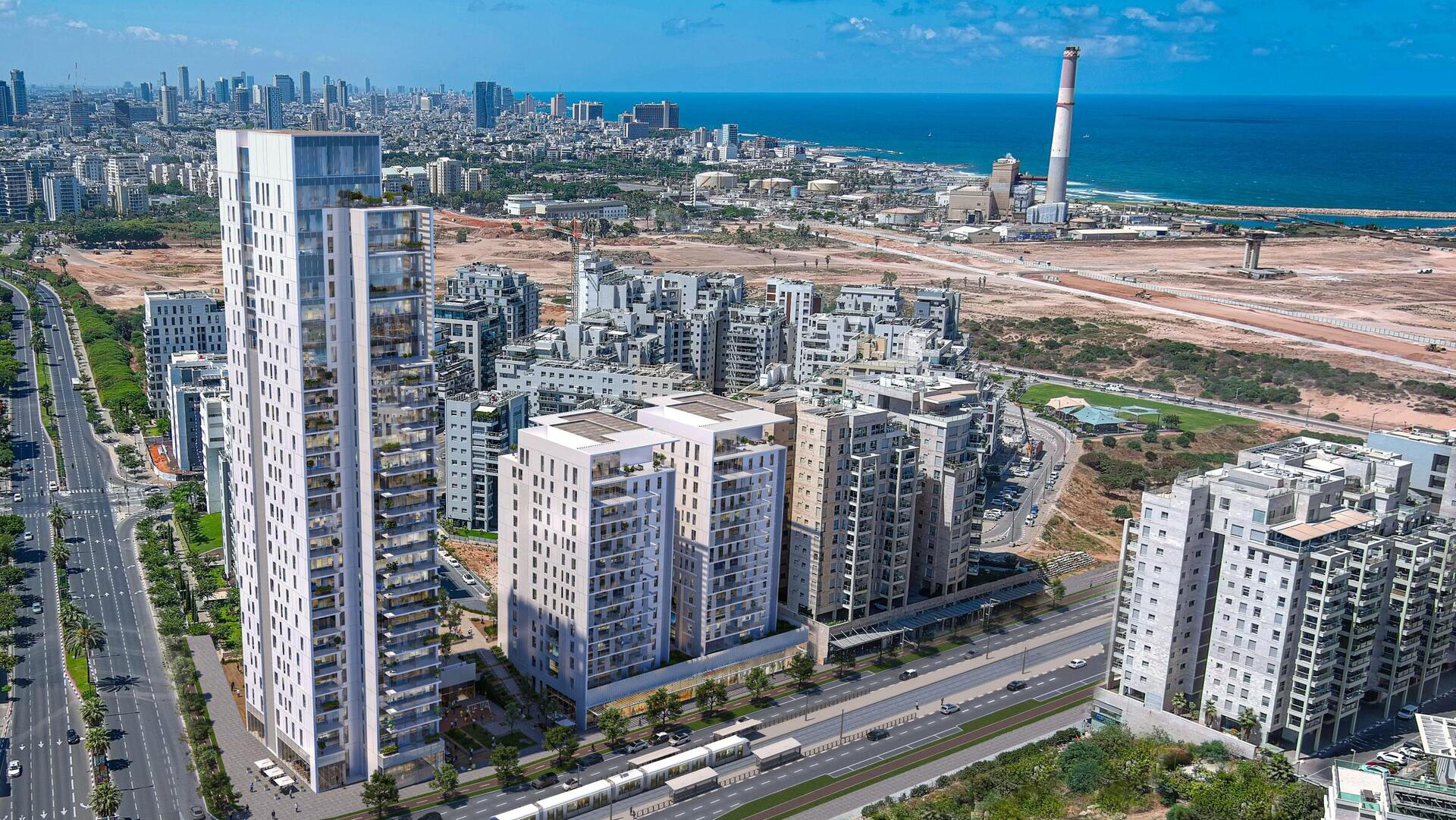 הדמיית פרויקט של חג'ג' נדל"ן ברחוב איינשטיין 33 רמת אביב תל אביב