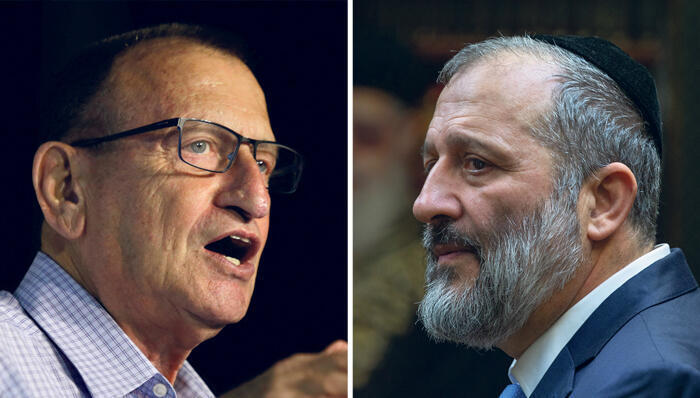 יו"ר ש"ס אריה דרעי וראש  העיר תל אביב רון חולדאי