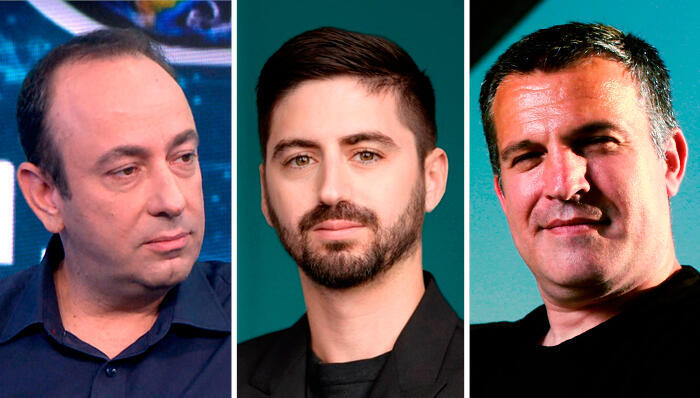 Alon Huri (from right), Dean Shahar and Lior Handelsman. (Photos: Amit Shaat, Calcalist studio) מימין אלון חורי דין שחר ו ליאור הנדלסמן