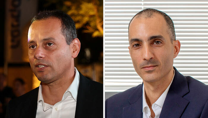 יו"ר רשות שוק ההון עמית גל (מימין) ומנכ"ל הפניקס אייל בן סימון
(צילומים: עמית שאבי אוראל כהן) מימין אמית גל ו אייל בן סימון