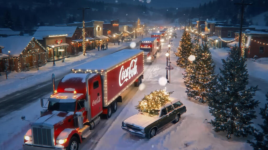 פרסומת ל קוקה קולה שנעשתה ב בינה מלאכותית AI