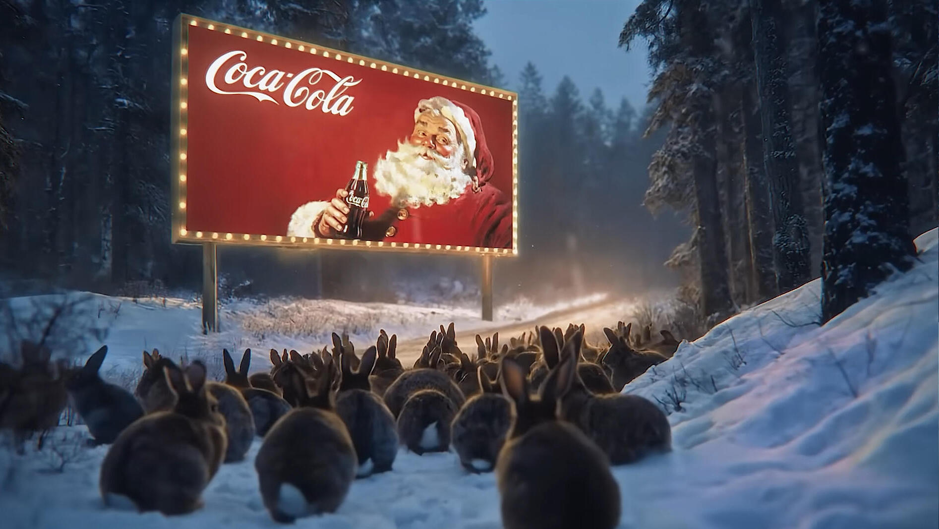 פרסומת ל קוקה קולה שנעשתה ב בינה מלאכותית AI