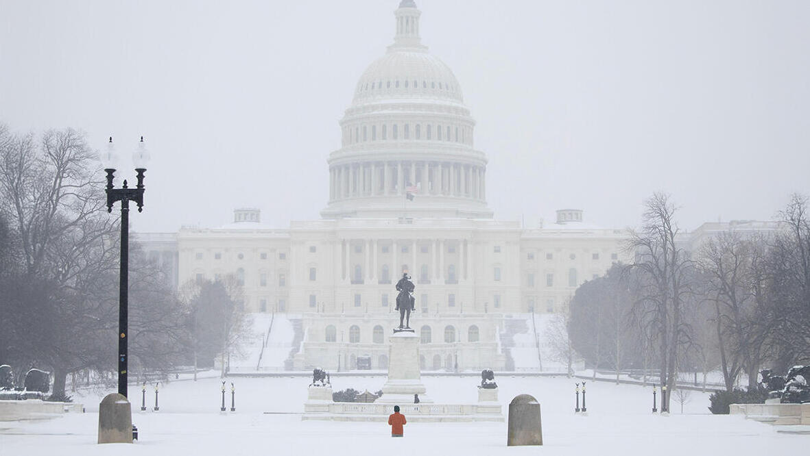 פוטו סופת שלג ארה"ב הקפיטול וושינגטון 