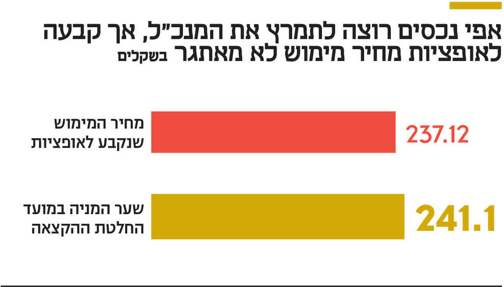 אינפו אפי נכסים רוצה לתמרץ את המנכ"ל, אך קבעה לאופציות מחיר מימוש לא מאתגר
