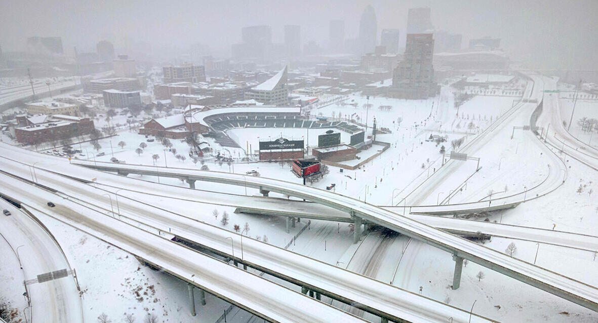פוטו סופת שלג ארה"ב קנטקי