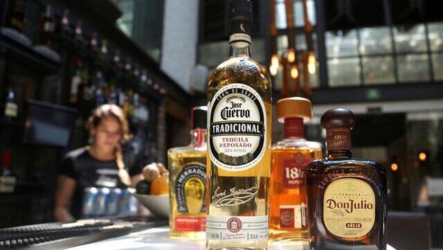מותגי טקילה בבר (צילום: REUTERS/Luis Cortes) מותגי טקילה בבר - חוזה קוארבו, דון חוליו, 1800, הראדורה