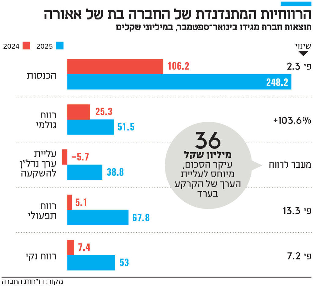 אינפו הרווחיות המתנדנדת של החברה בת של אאורה אינפו הרווחיות המתנדנדת של החברה בת של אאורה