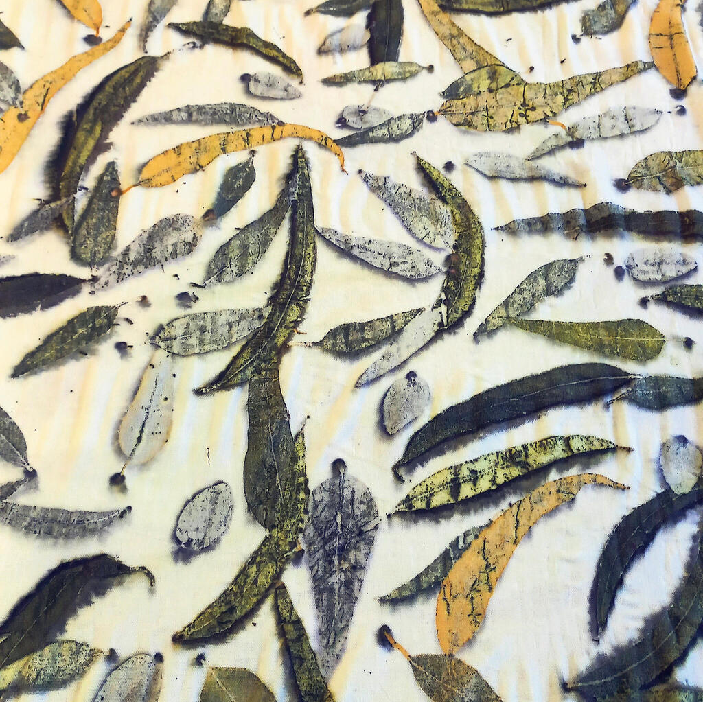 סדנאות ליצירת הדפסים בוטניים בצבעים טבעיים על בדים וניירות בסטודיו גורינקה פנאי