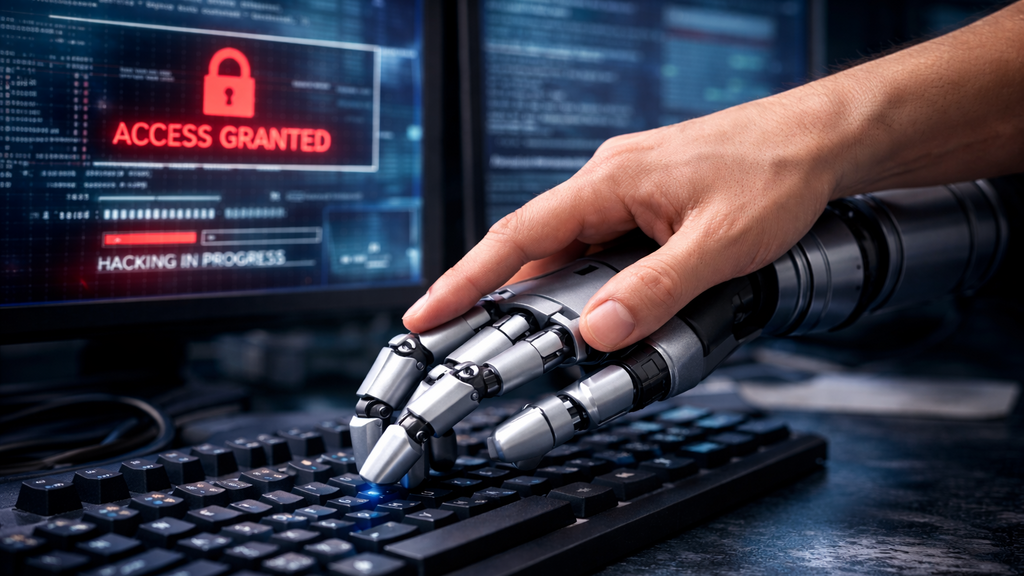 המרוץ בין תוקפים למגנים נכנס לשלב חדש (נוצר באמצעות AI) תקיפת סייבר באמצעות סוכן AI