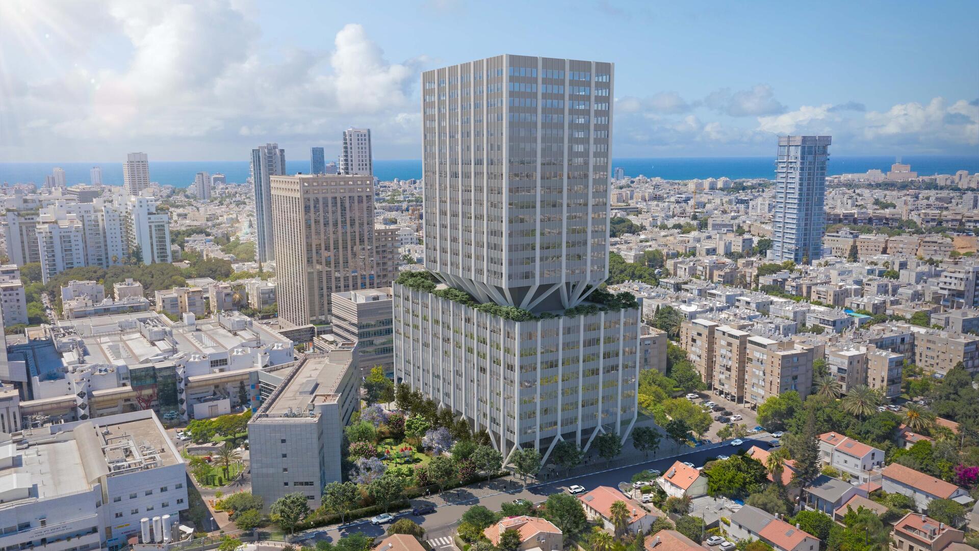 הדמיית מגדל האשפוז החדש ב איכילוב