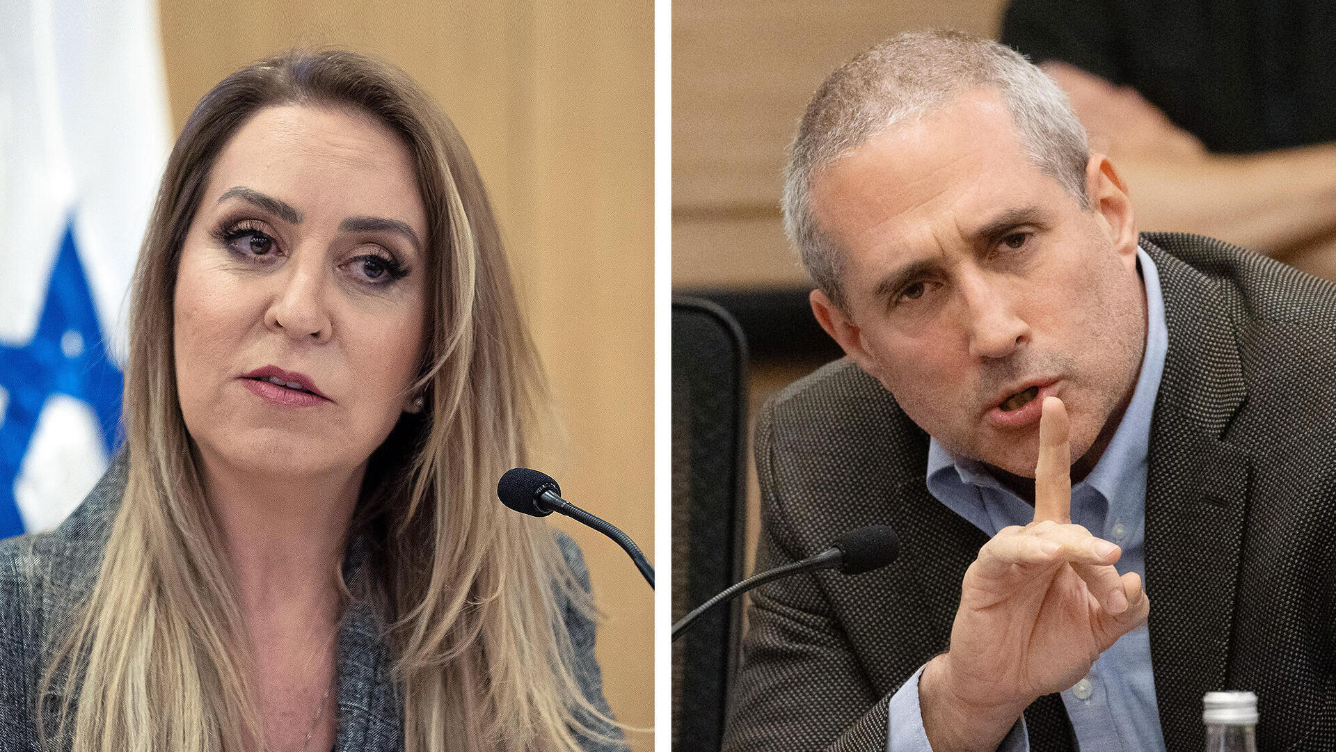 מימין ח"כ יו"ר ועדת הכספים חנוך מילביצקי ומנכ"לית ועדת הבחירות אורלי עדס